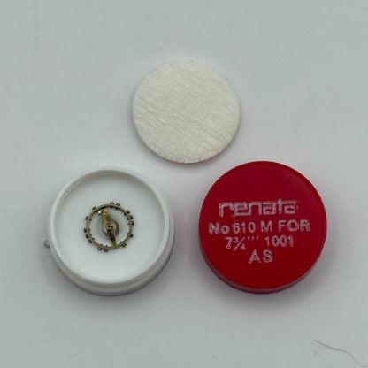 AS 1001 Balance Complete 7¾''' Renata 610 M Watch Movement Parts Vintage NOS