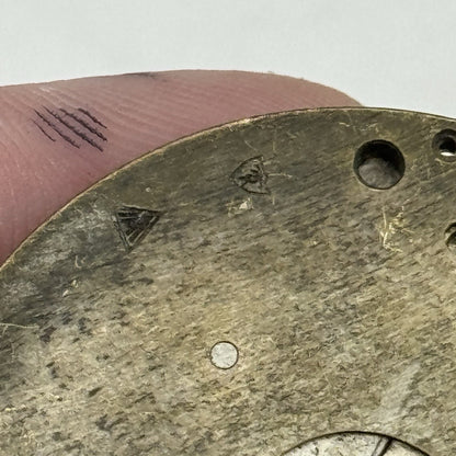 41.4mm Unidentified Thin 7 Jewels Vintage Pocket Watch Movement PARTS REPAIR