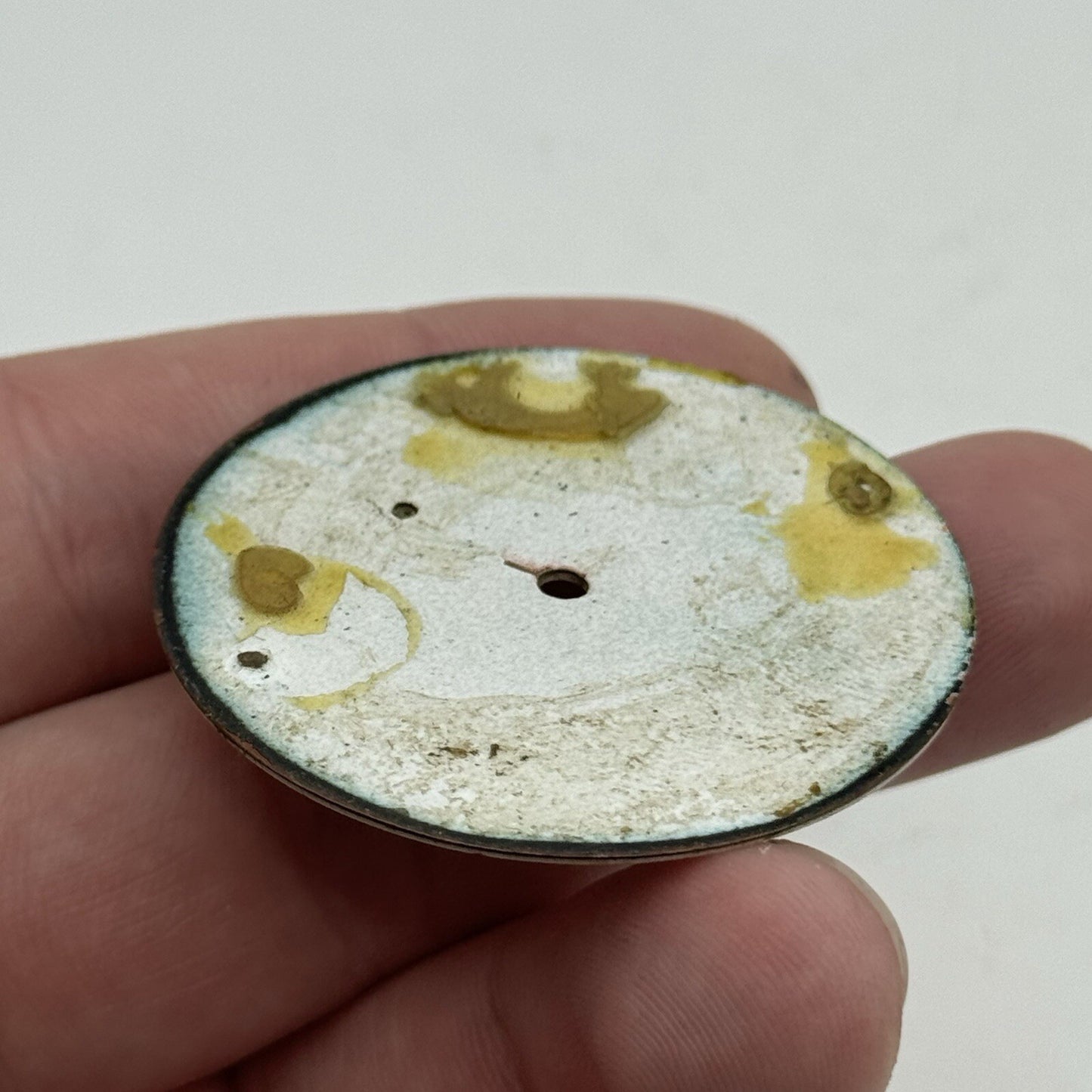 44.2mm Antique Gustave Jacot Locle Beautiful Porcelain Pocket Watch Dial Spares