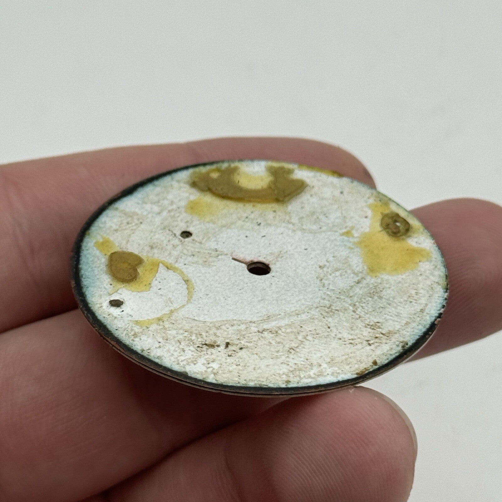 44.2mm Antique Gustave Jacot Locle Beautiful Porcelain Pocket Watch Dial Spares