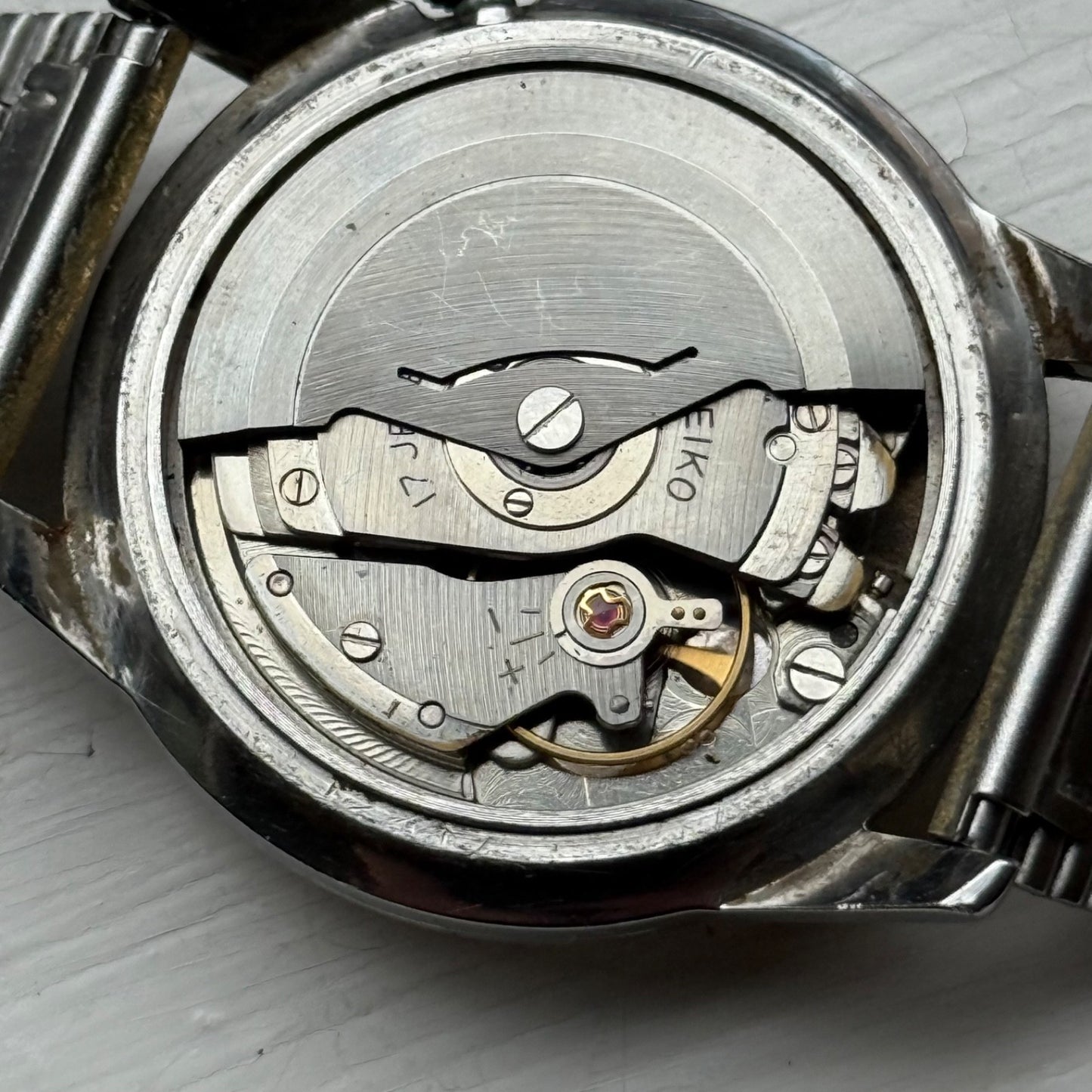 Men's Vintage Seiko Full AutoWinding Watch Diashock Bracelet 36mm Japan Running