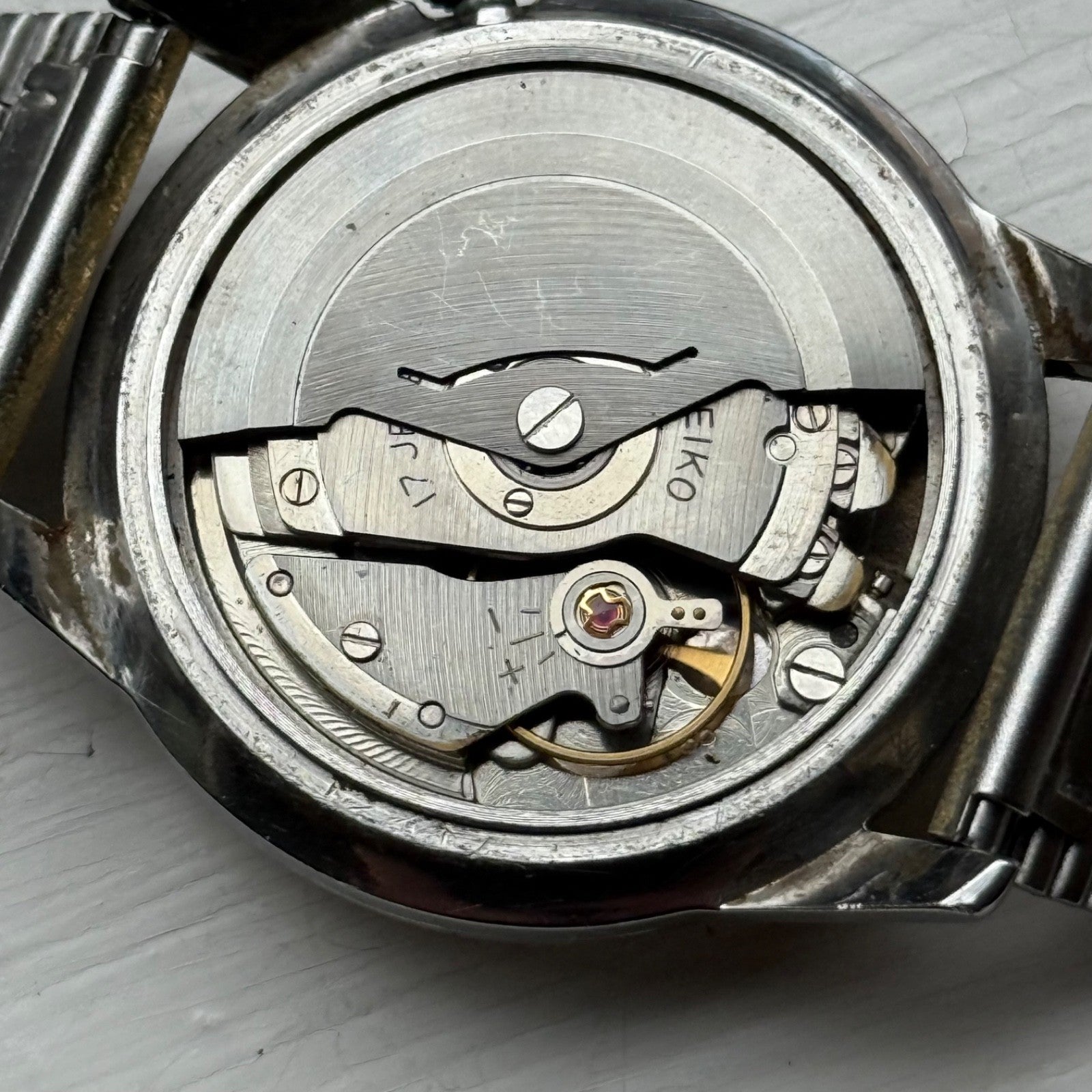 Men's Vintage Seiko Full AutoWinding Watch Diashock Bracelet 36mm Japan Running