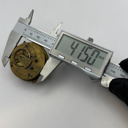 Fusee Pocket Watch Movement Antique English Wolverhampton Parts Repair 44.8mm