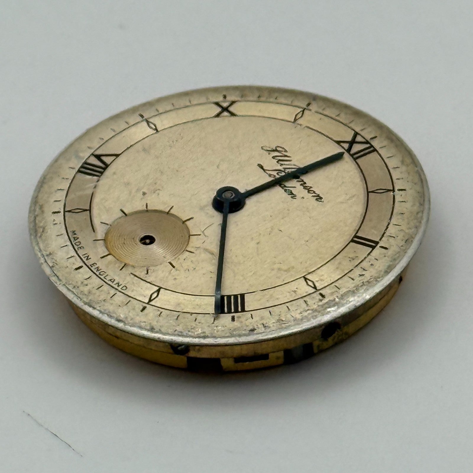 J W Benson Smiths De Luxe 15 Jewels Watch Movement Manual Wind Parts 26.9mm