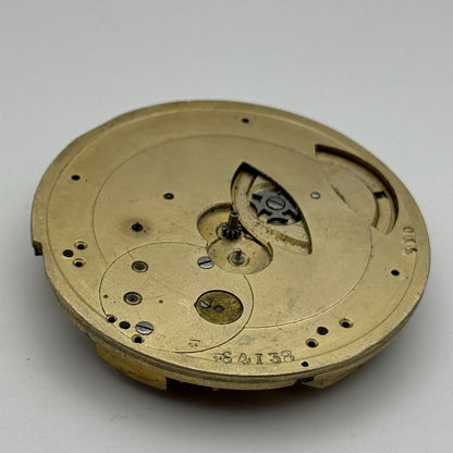 47.8mm Antique Compensation Balance Key Wound Pocket Watch Movement PARTS SPARES