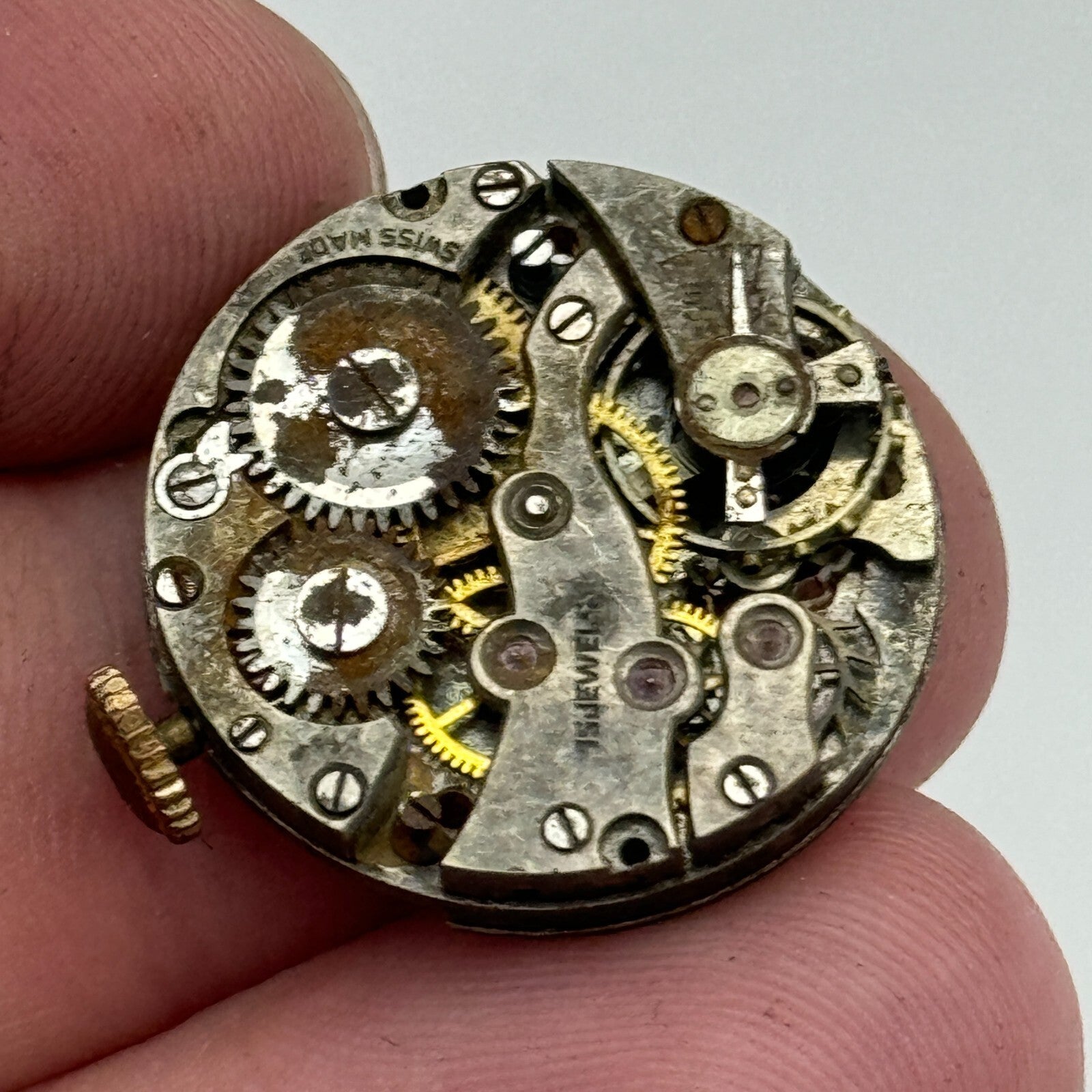 22mm AS 574 A Schild 15 Jewels Manual Wind Watch Movement Swiss Vintage PARTS