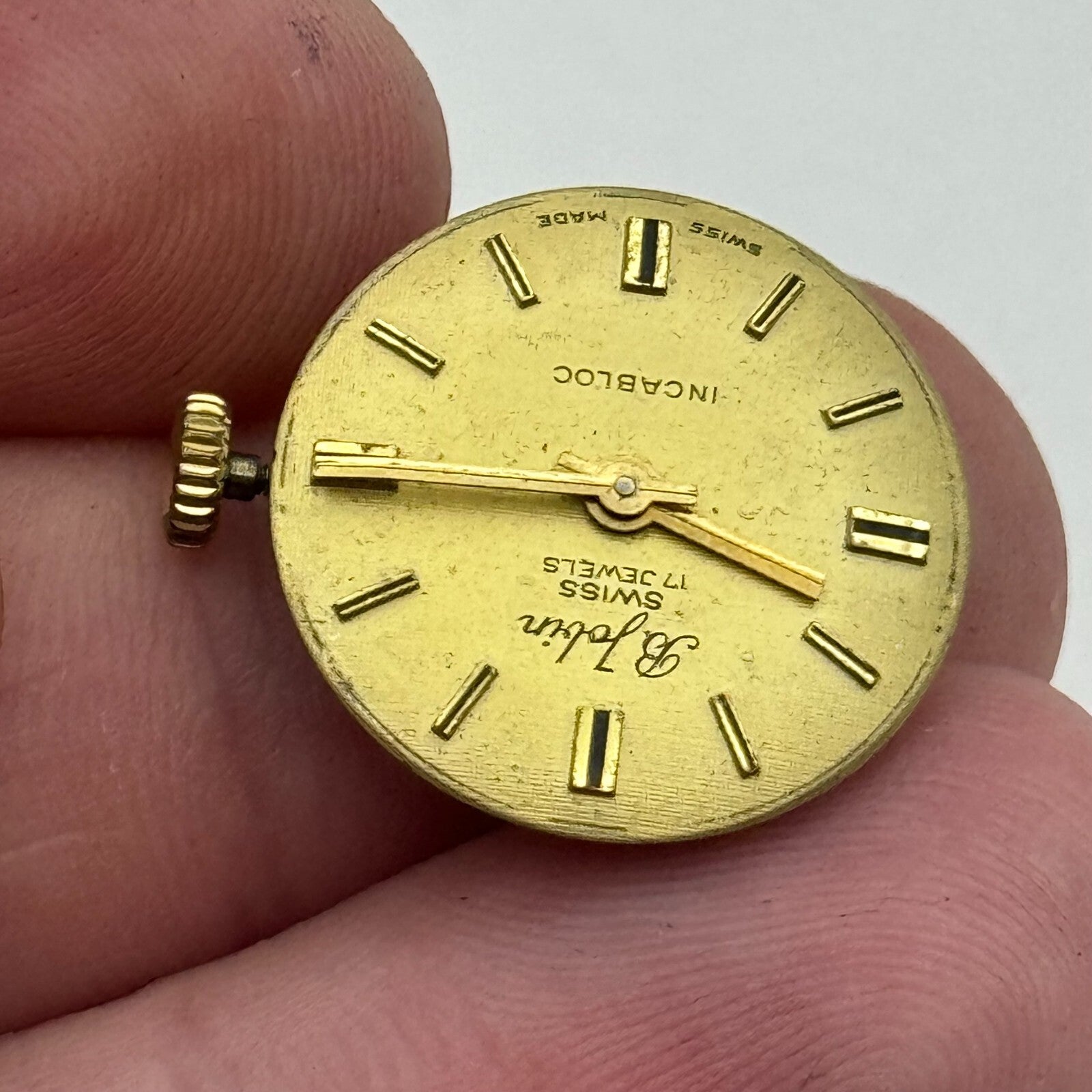 15.5mm B Jobin ETA 2412 Swiss Manual Wind 17 Jewels Watch Movement PARTS REPAIR