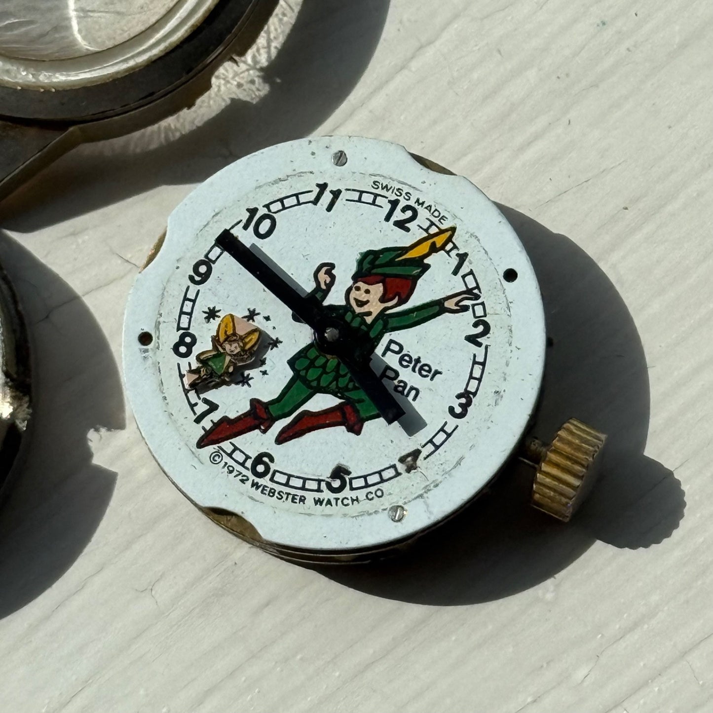25mm Vintage 1972 Peter Pan Webster Watch Co Swiss Manual Wind PARTS / REPAIR