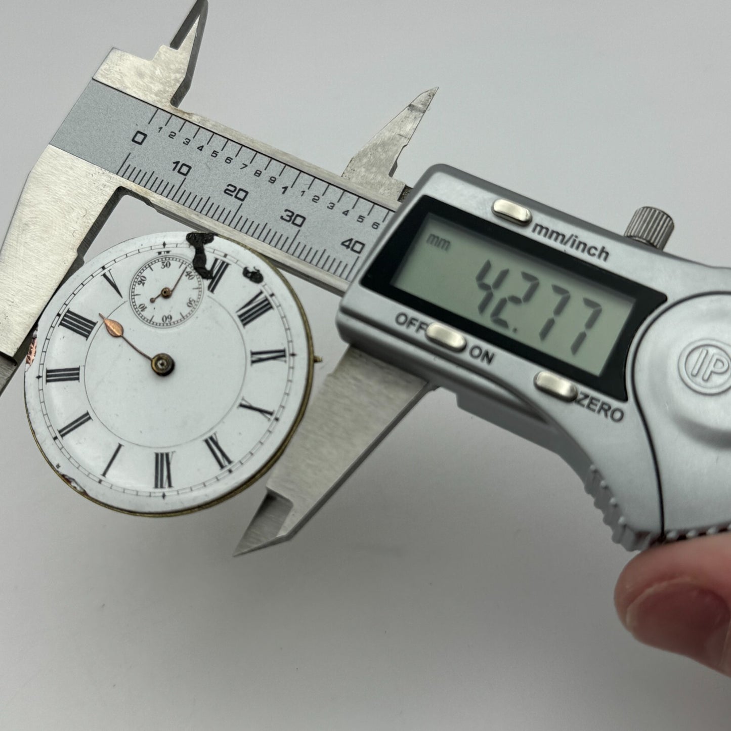 42.7mm Antique Key Wound Sub Seconds Pocket Watch Movement PARTS SPARES REPAIRS