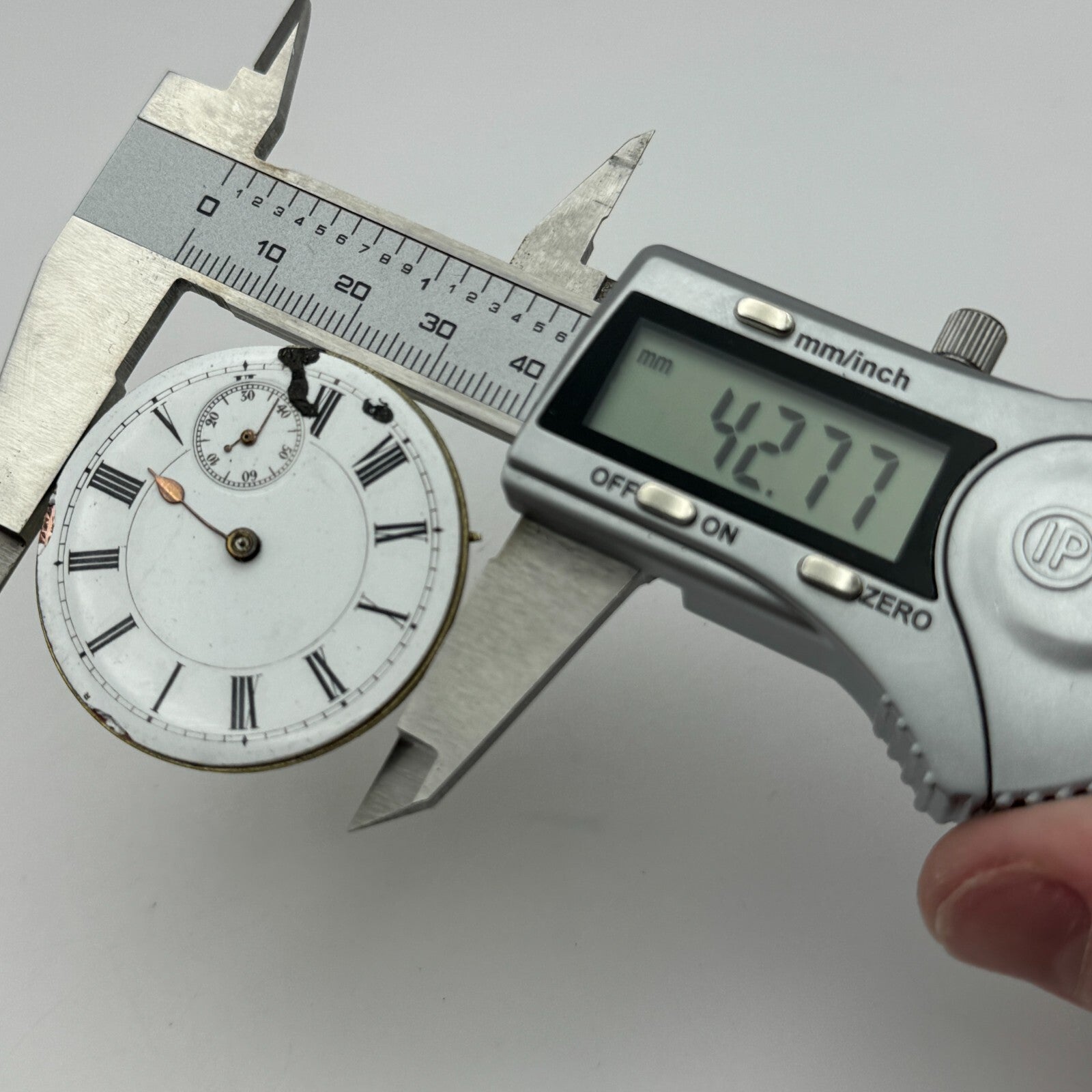 42.7mm Antique Key Wound Sub Seconds Pocket Watch Movement PARTS SPARES REPAIRS