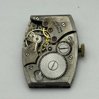 20mm Running Record RWT Tank Watch Movement Manual Wind 15 Jewels Swiss PARTS