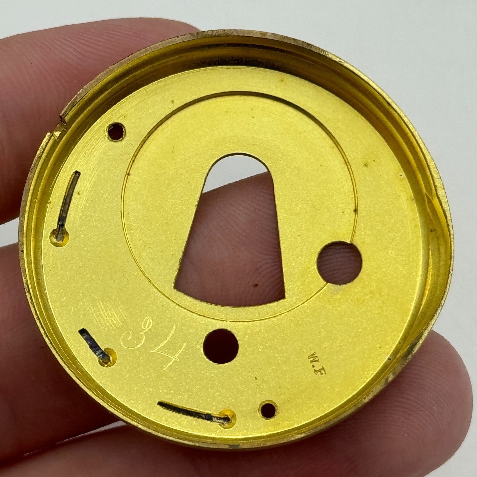 43mm Antique Good Quality Unidentified English Pocket Watch Movement PARTS SPARE