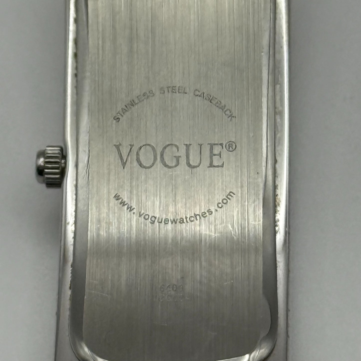 Vogue Ladies Quartz Watch Rectangular Silver Tone Bracelet 16mm PARTS REPAIR