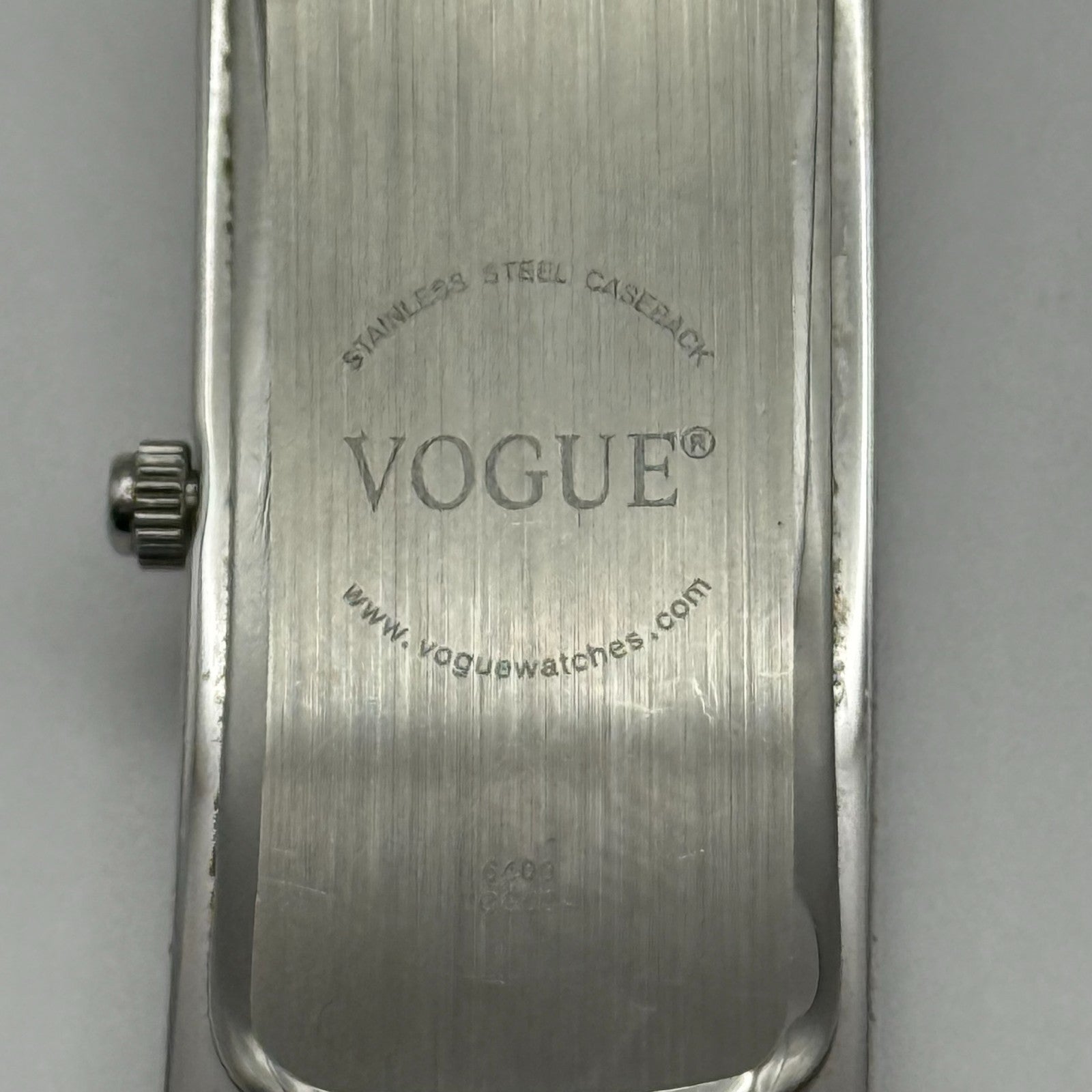 Vogue Ladies Quartz Watch Rectangular Silver Tone Bracelet 16mm PARTS REPAIR