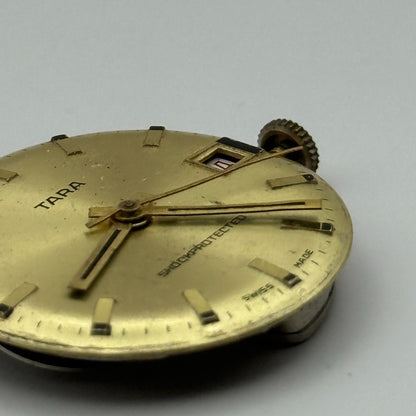 EB 8800 Watch Movement Tara Date Manual Wind Vintage Swiss Parts Repair 26.9mm