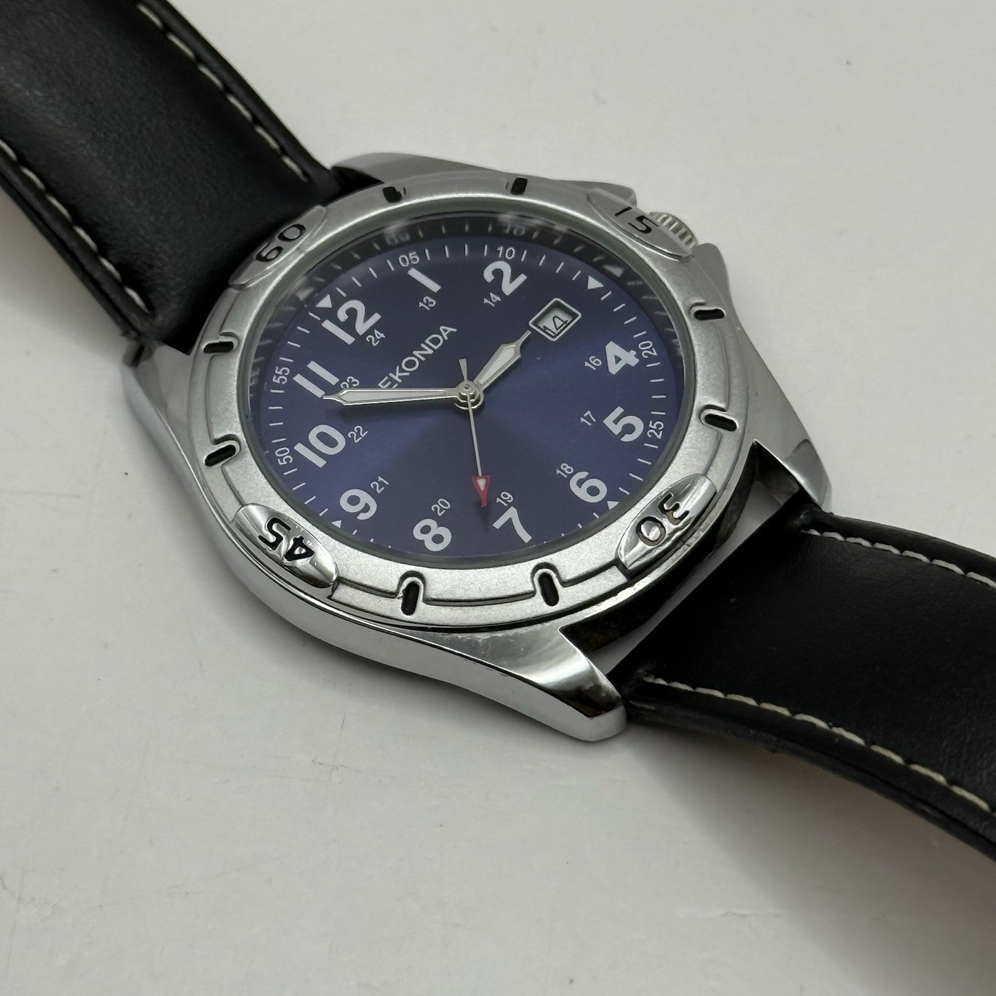 40mm Working Men’s Sekonda N3512 Blue 24 Hour Date Dial Stainless Quartz Watch