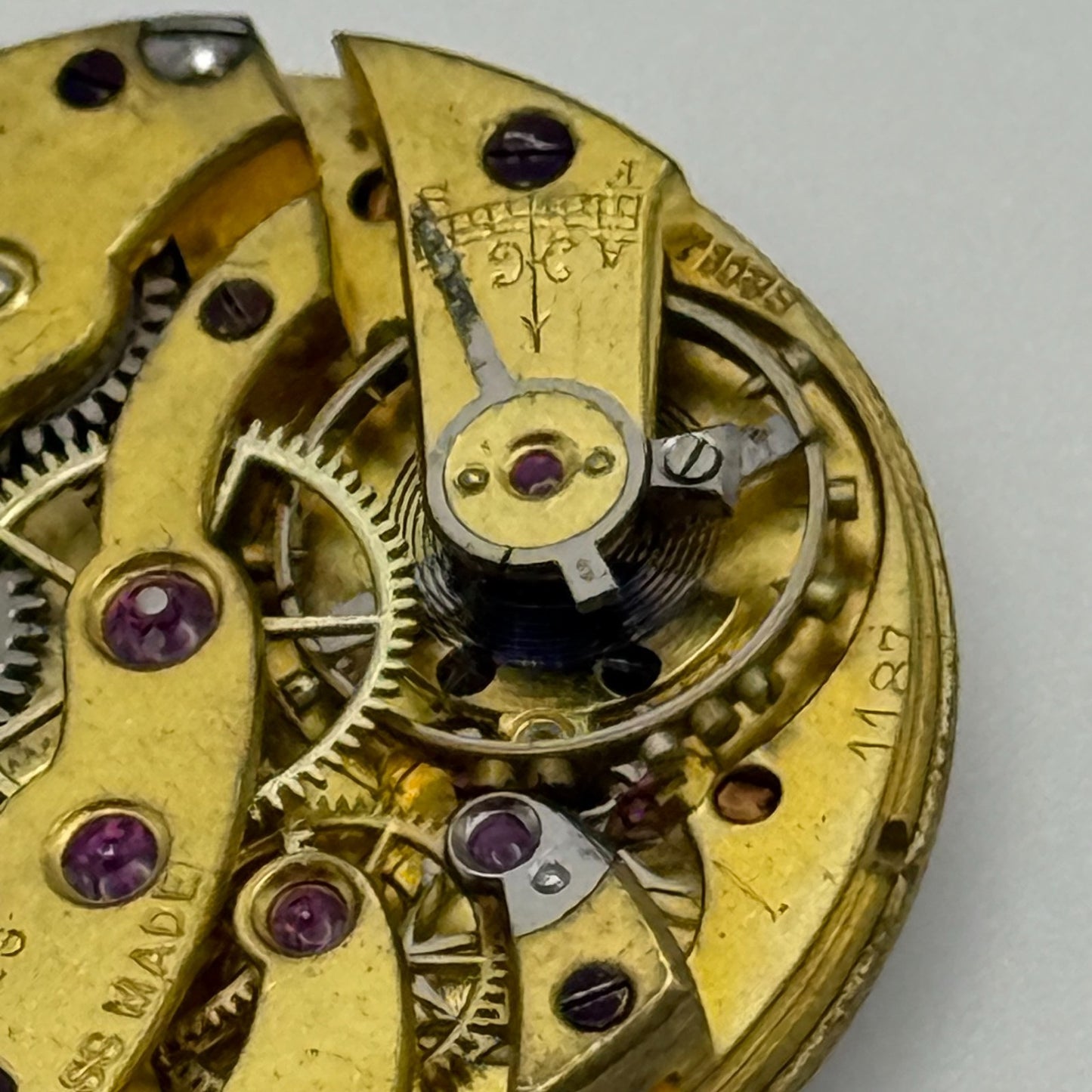 25.3mm Vintage Longines 11.87 Good Balance Manual Wind Watch Movement PARTS