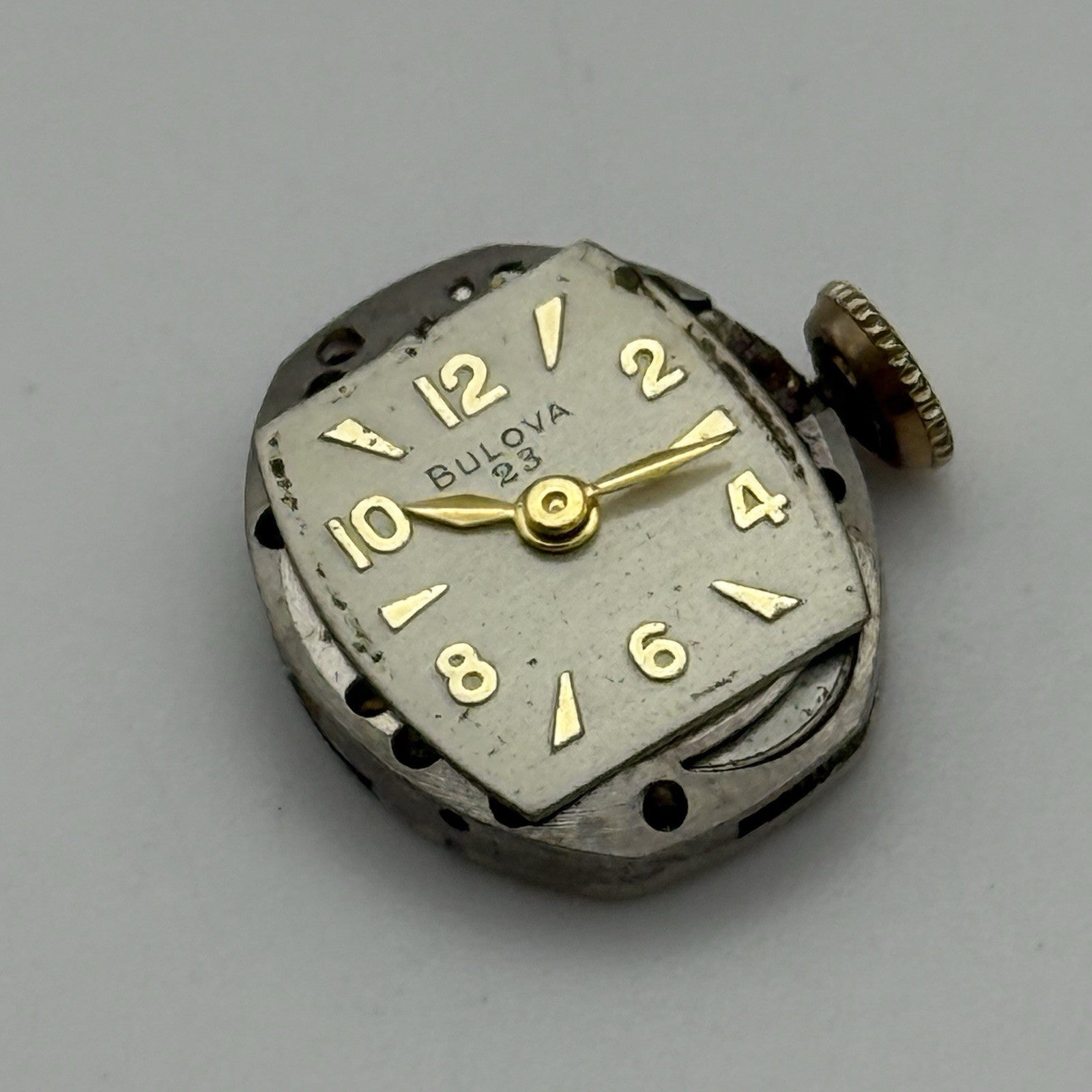 13.1mm Vintage Ladies Bulova 5AD Manual Wind Swiss Watch Movement PARTS REPAIR