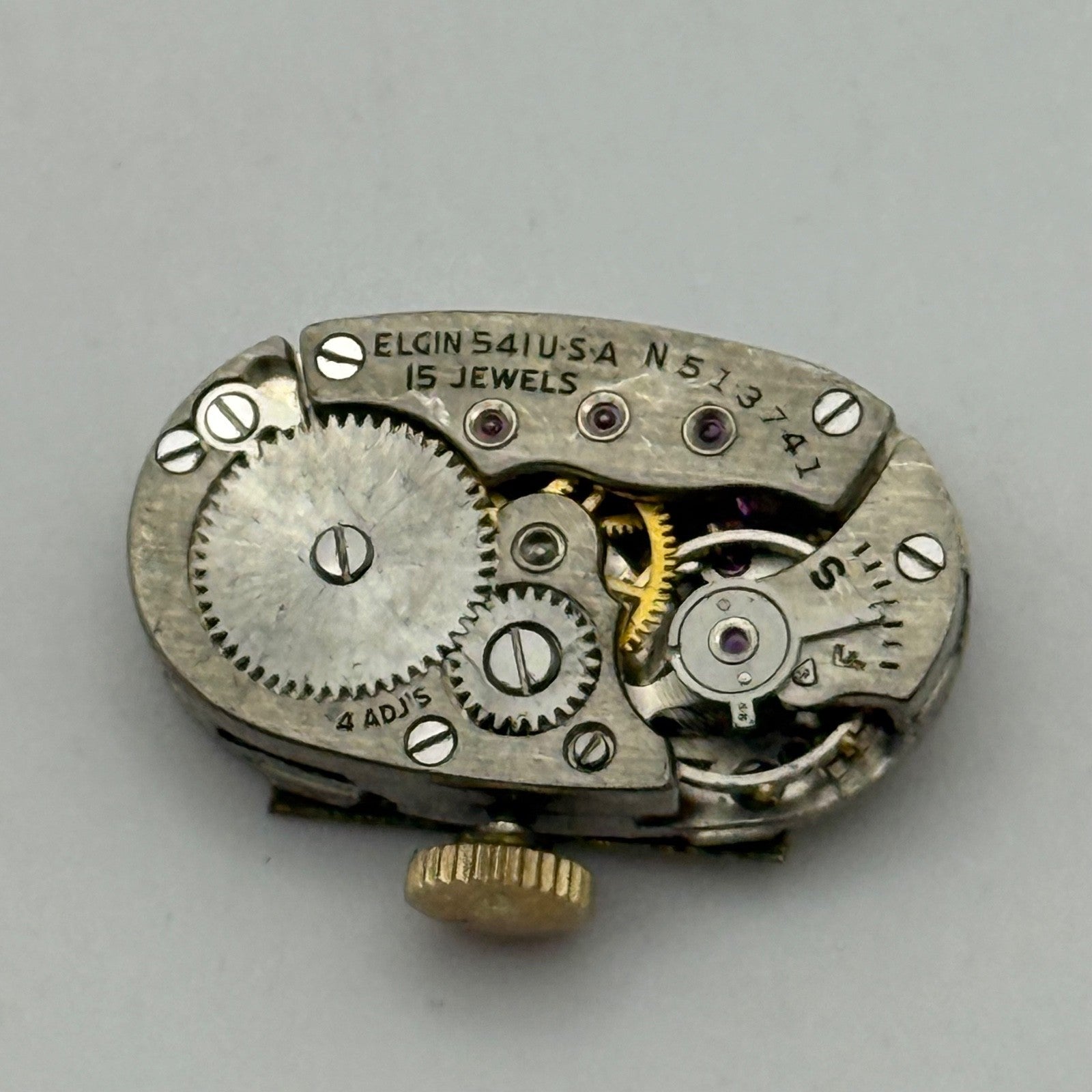 Elgin Grade 541 Model 2 Watch Movement 1951 21/0s American Parts Repair Ladies