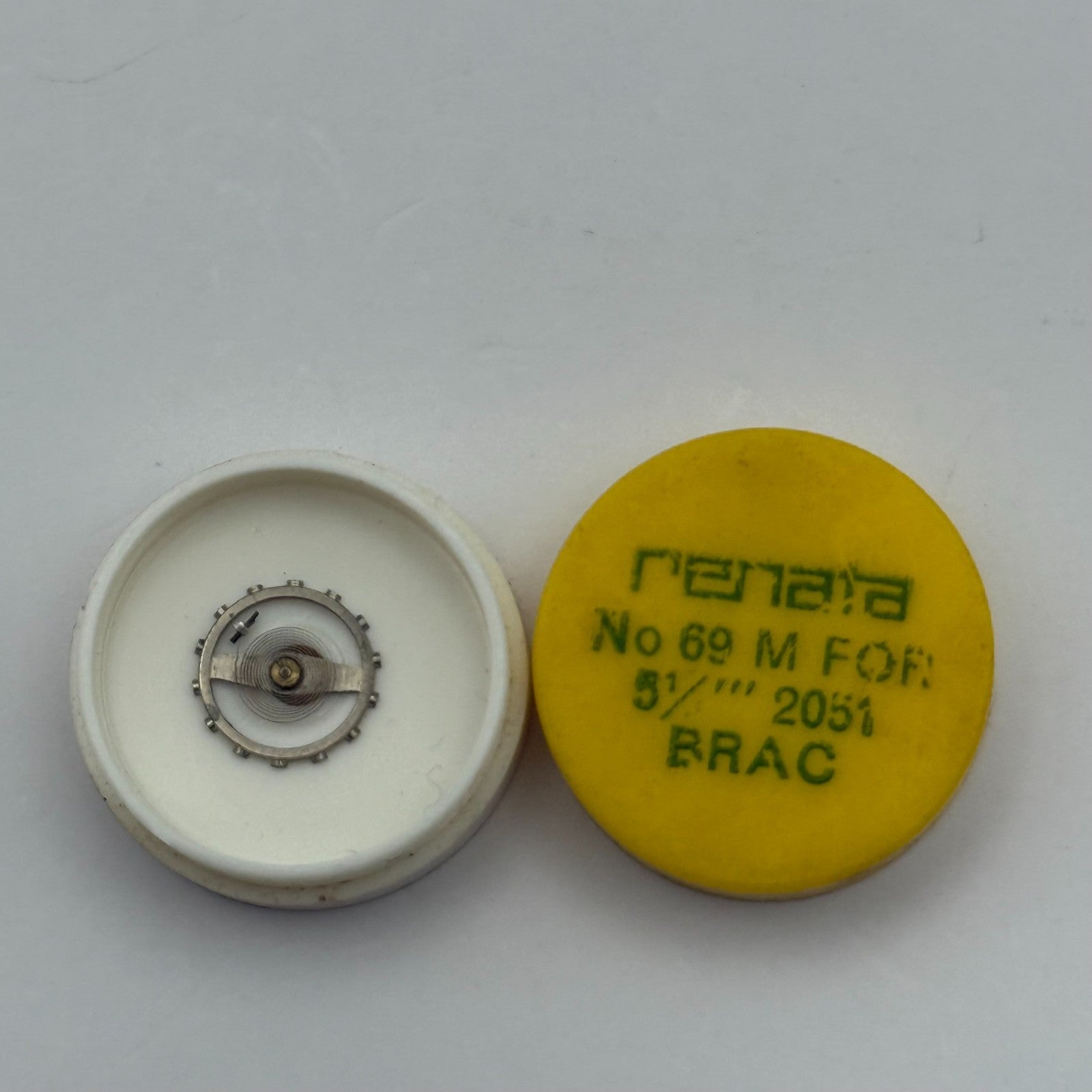 Brac 2051 Balance Wheel Complete And Spring  5½’’’ 69 M Watch Movement Parts NOS