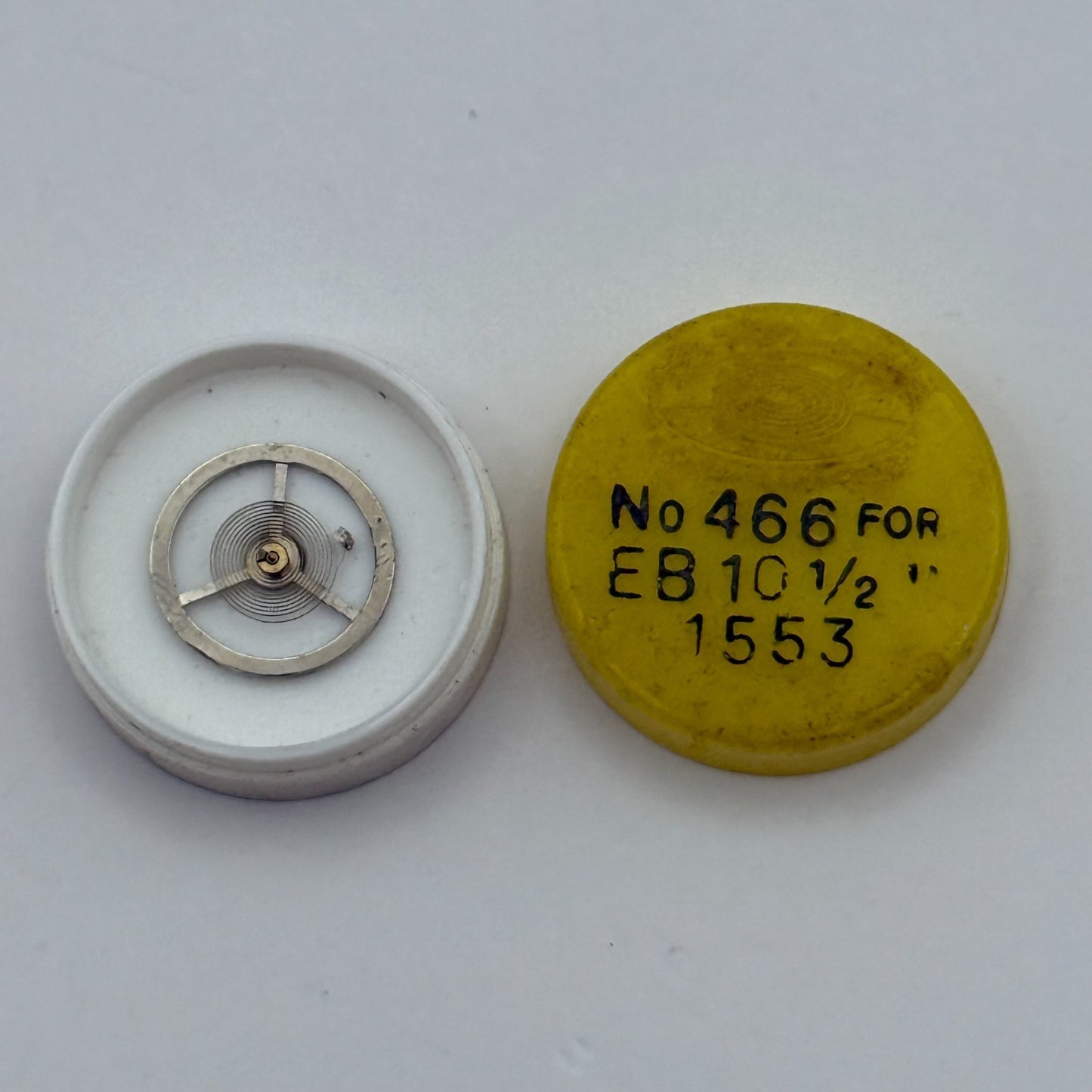 EB 1553 Balance Wheel Complete And Spring 10 1/2’’’ 466 Watch Movement Parts NOS