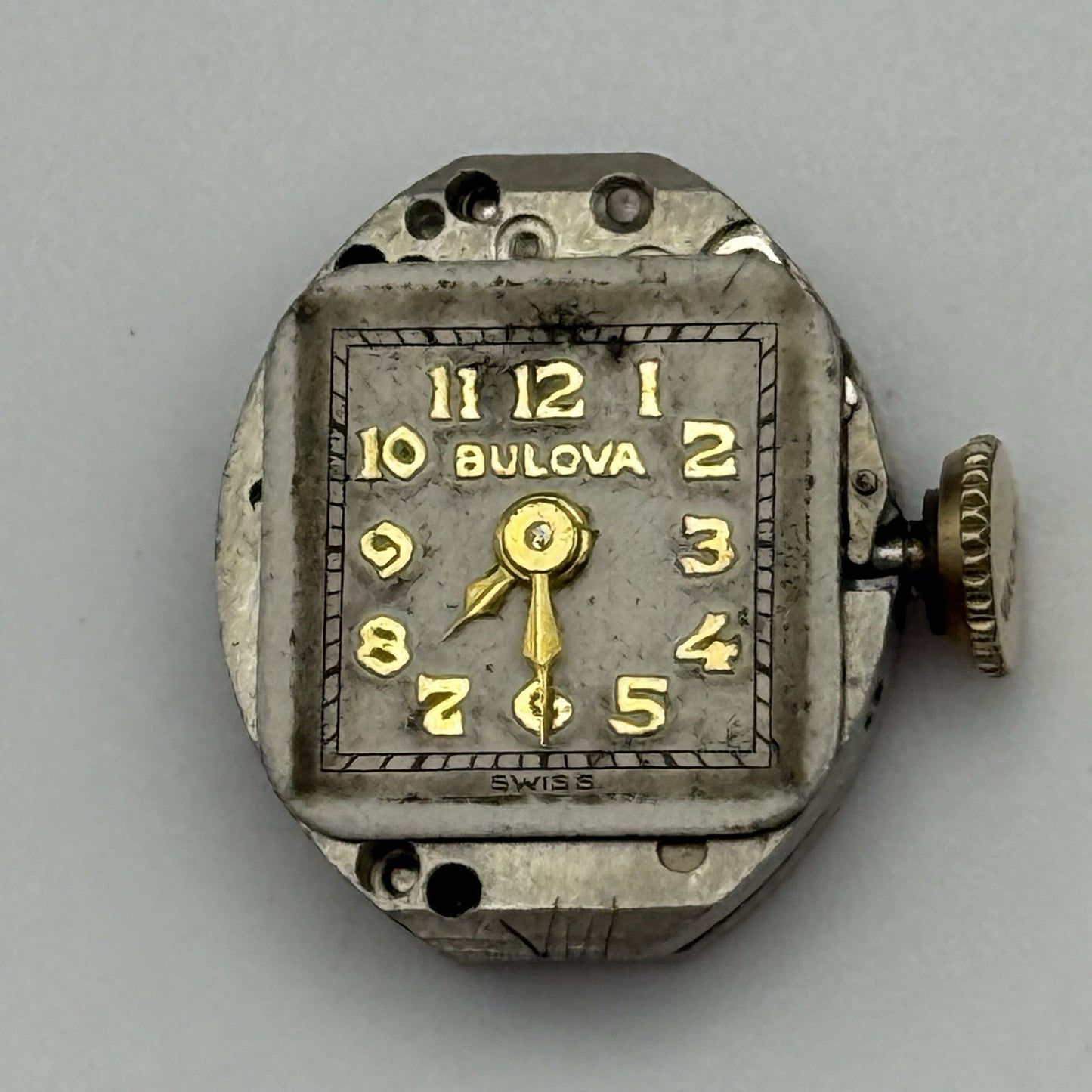 Bulova 5AC Ladies Manual Wind Watch Movement Vintage Swiss PARTS REPAIR 13.1mm