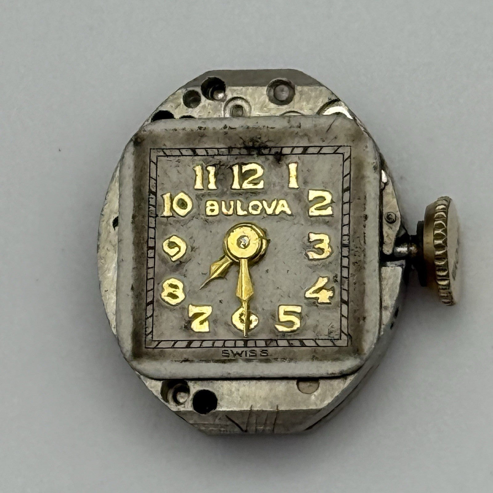 Bulova 5AC Ladies Manual Wind Watch Movement Vintage Swiss PARTS REPAIR 13.1mm