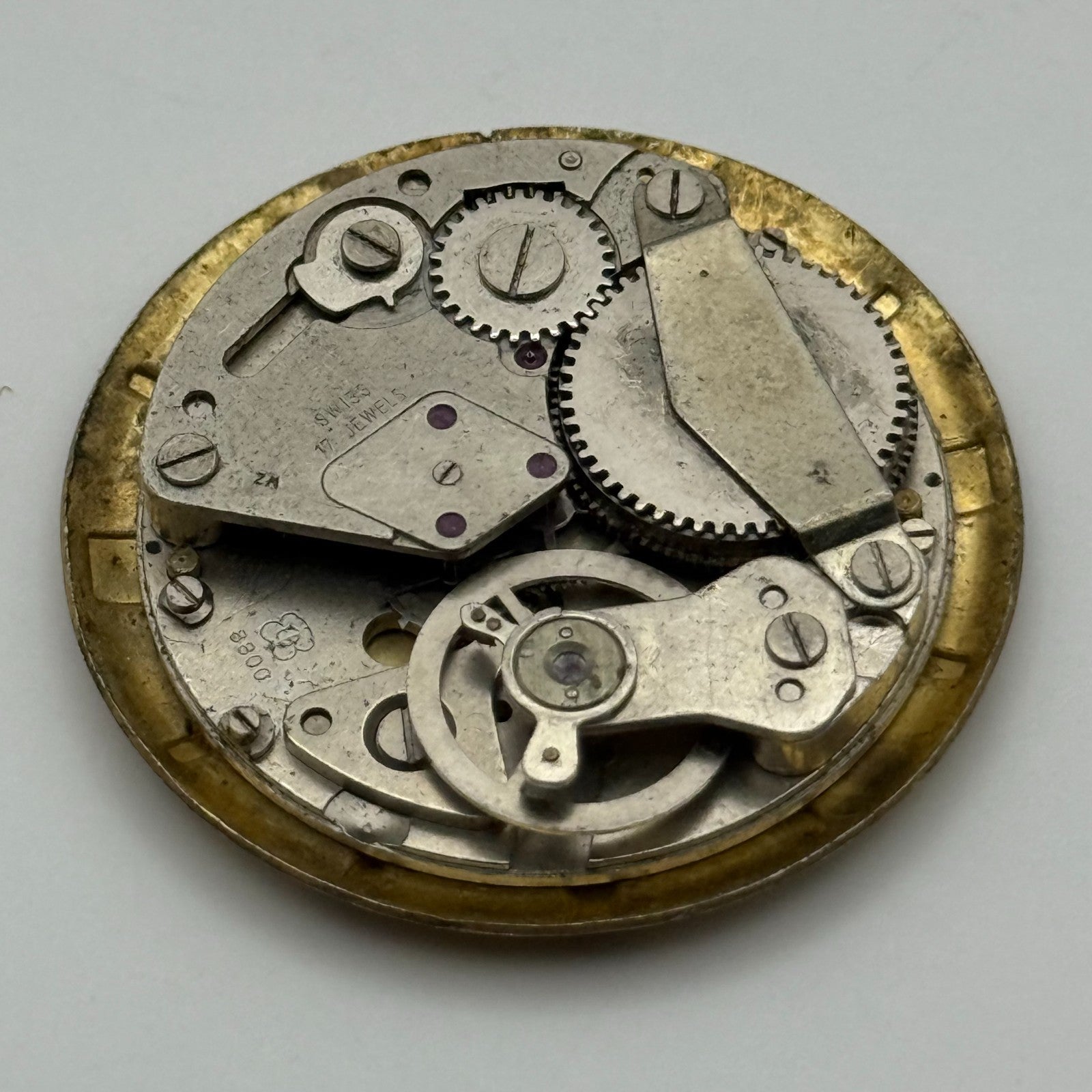 EB 8800 Watch Movement Dimetron Manual Wind Vintage Swiss Parts Repair 26.9mm