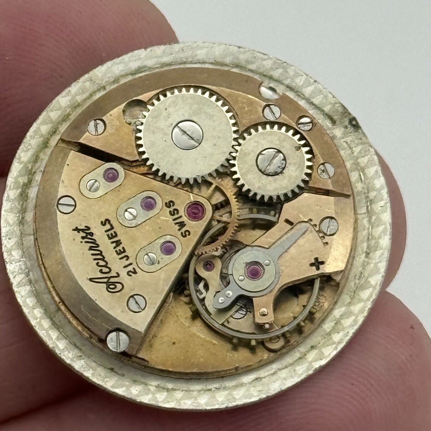 23.6mm Accurist ETA 2390 Manual Wind Watch Movement Swiss Vintage PARTS SPARES