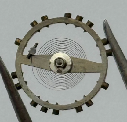 AS 970 Balance Wheel Complete And Spring 28 M Watch Movement Parts NOS