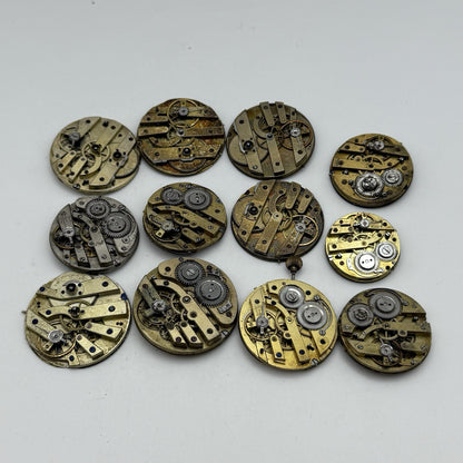 Bundle Mixed Antique / Vintage Pocket Watch Movements Joblot PARTS REPAIR SPARES