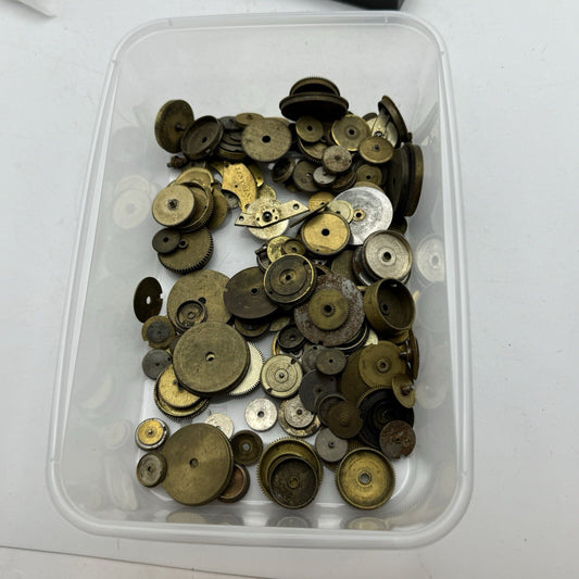 194 Grams Job Lot Of Mainspring Barrels Assorted Parts / Repairs Watchmakers