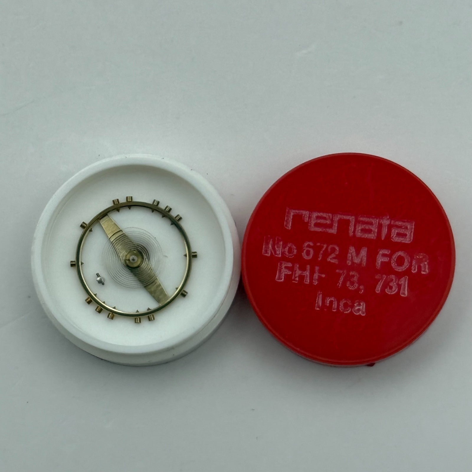 FHF 73 731 Balance Wheel Complete And Spring  672 M Watch Movement Parts NOS