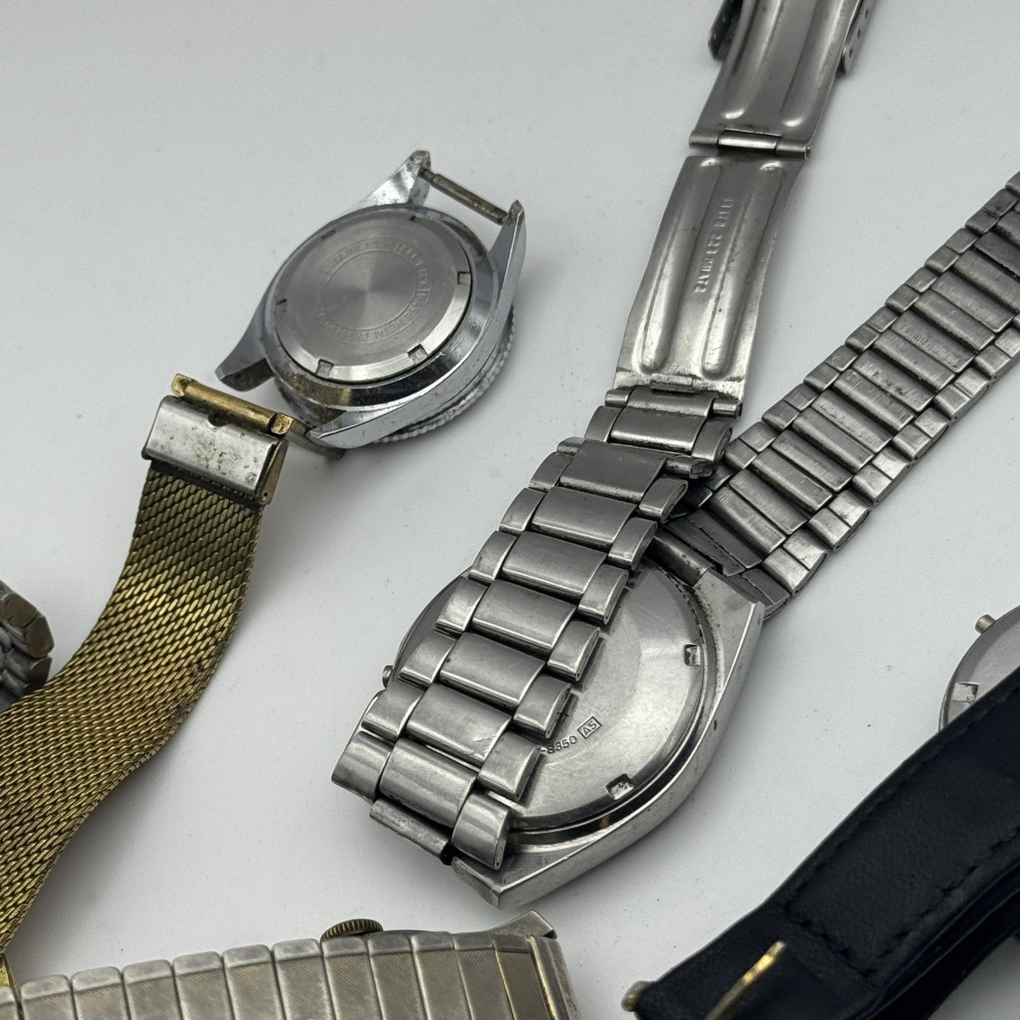 Bundle Of 6 Vintage Men’s Watches Mechanical Wind Up Job Lot Parts Repair Spares