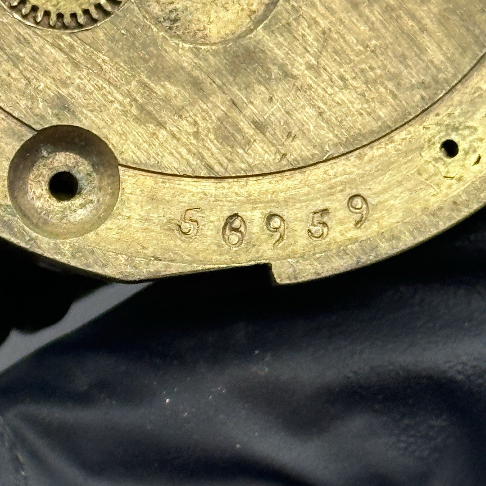 47.4mm Partial Pocket Watch Movement Missing Balance FOR PARTS Restore