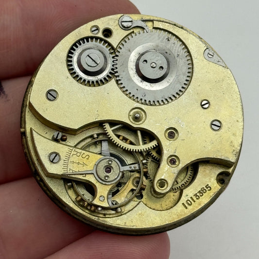 43.4mm Vintage Unidentified 1013385 Hunter Swiss Pocket Watch Movement PARTS
