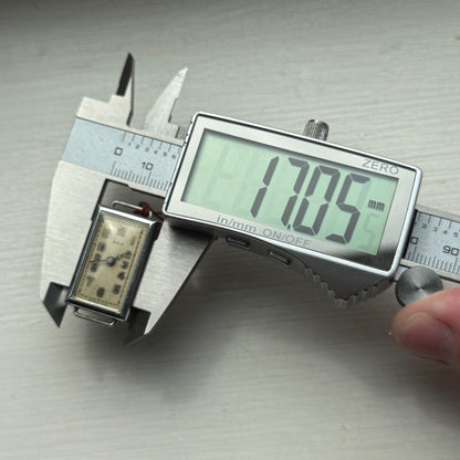 17mm Vintage Rio Oris Novoris Cal 200G Rectangle Manual Wind Watch PARTS REPAIR