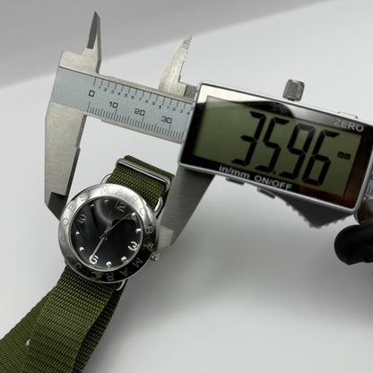 Marc by Marc Jacobs Men's Quartz Watch Black Dial Green Strap 36mm PARTS REPAIR