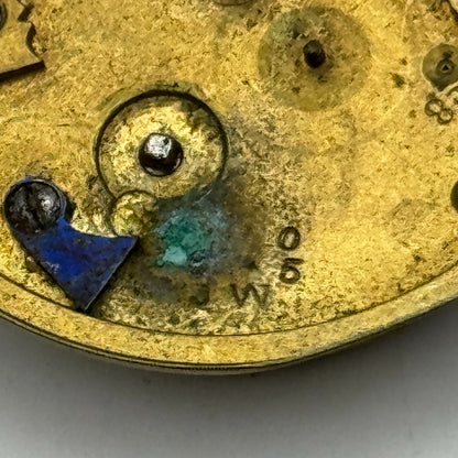 Fusee Pocket Watch Movement Antique English Key Wound Parts Repair Spares 35.7mm