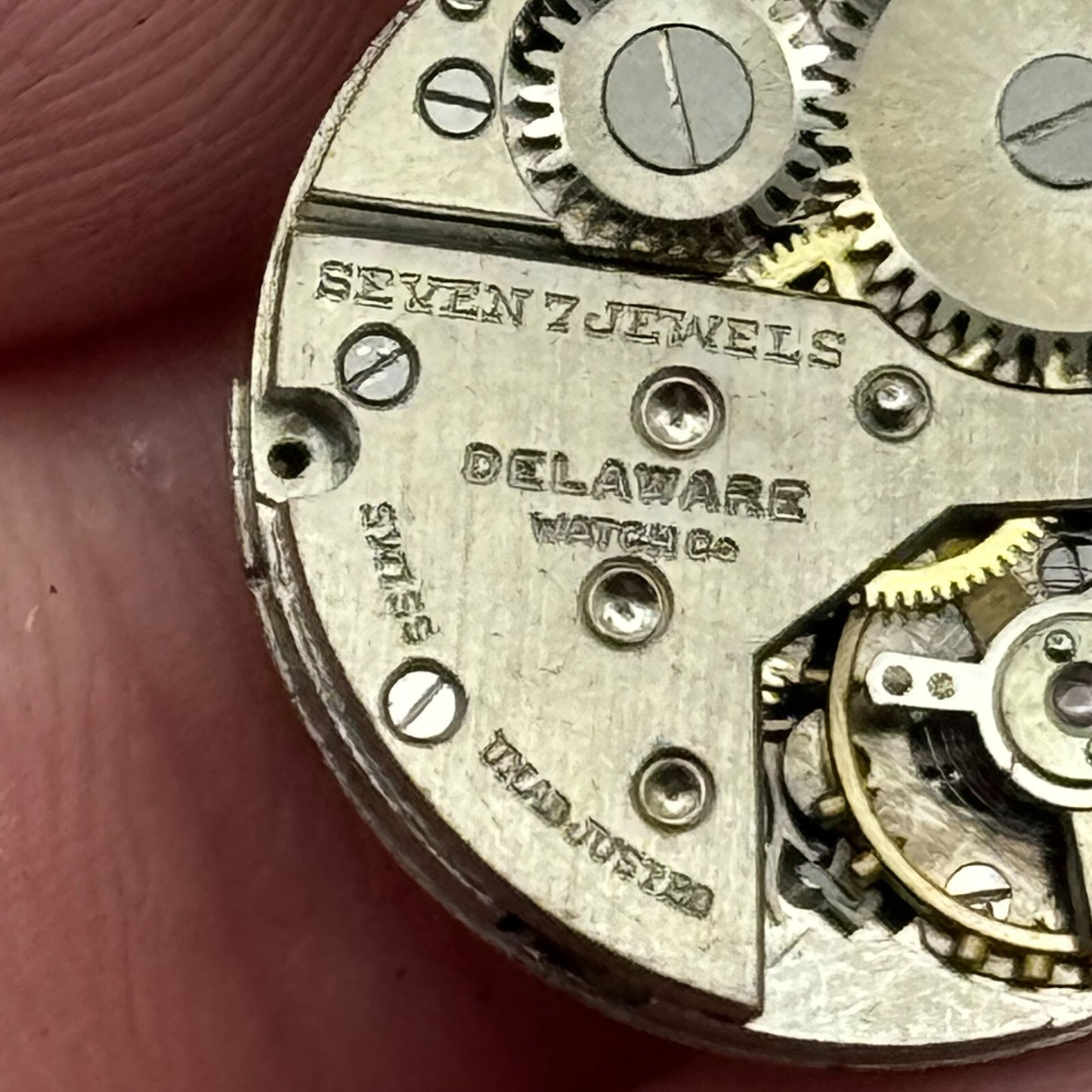 19.7mm Delaware Derby D40 Manual Wind 7 Jewels Swiss Watch Movement PARTS SPARES