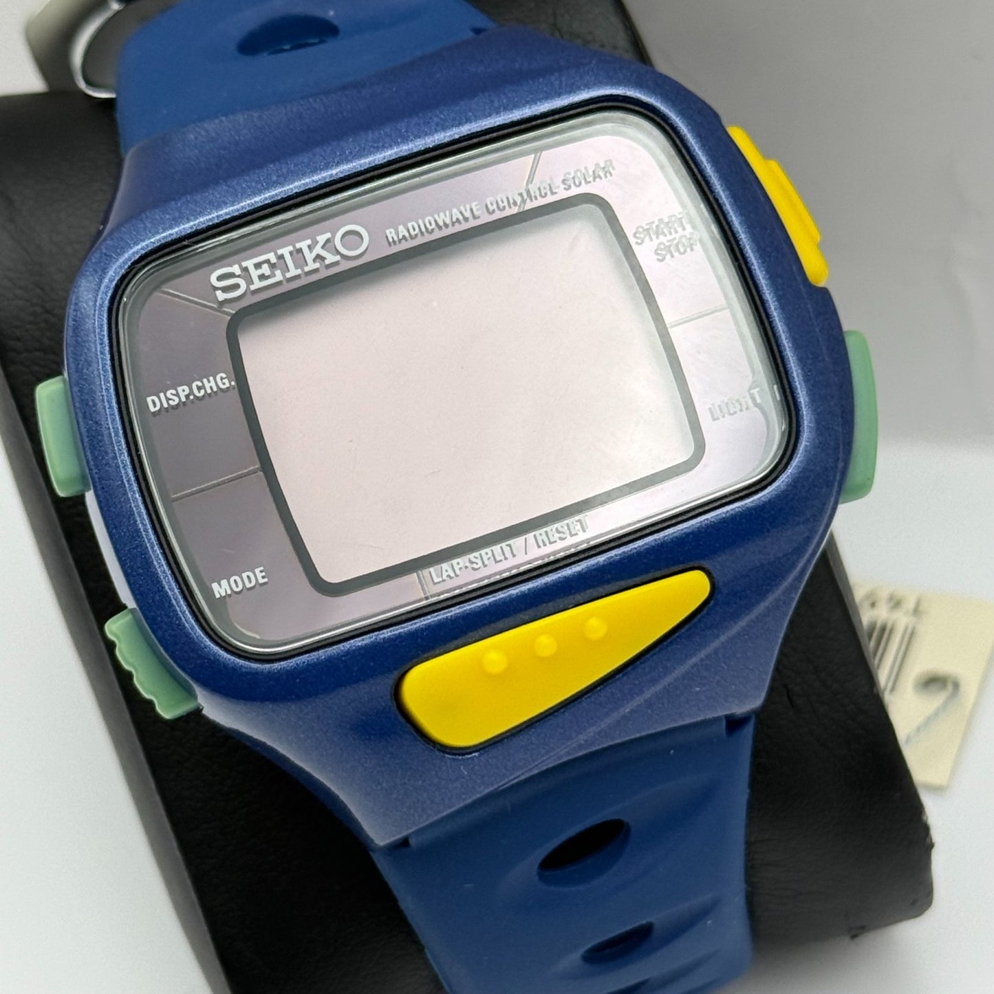 Seiko Super Runners Men's Blue Sports Radio Solar Quartz Watch 47mm PARTS REPAIR