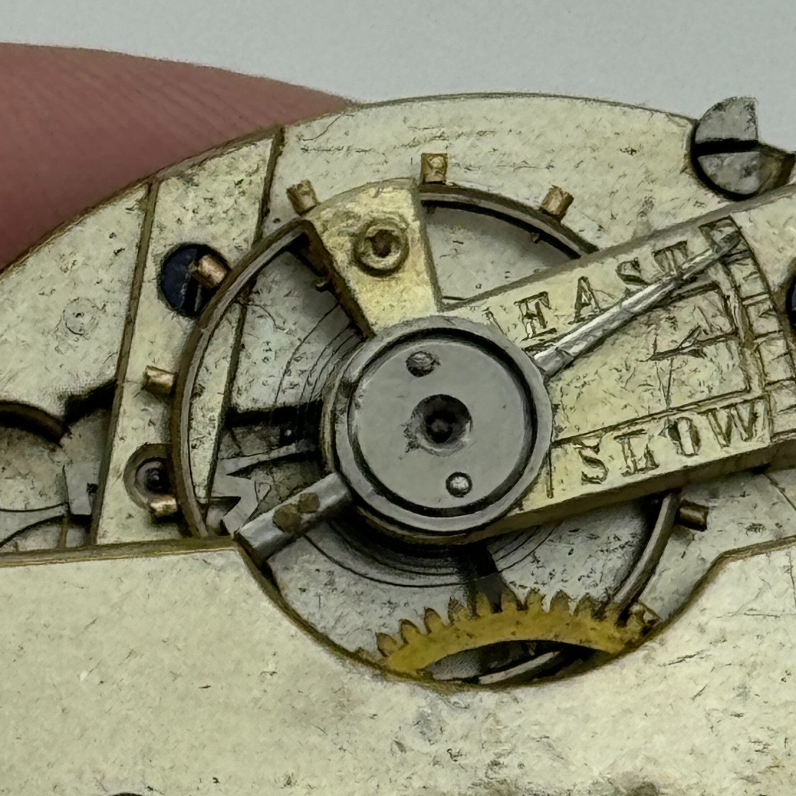 45.3mm Antique Key Wound Balance Intact Pocket Watch Movement PARTS REPAIR SPARE