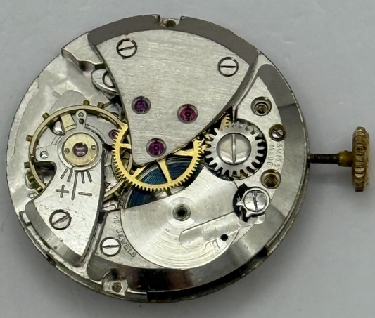 25.9mm Vintage Avia FHF 97 Swiss Made Manual Wind Watch Movement PARTS REPAIR
