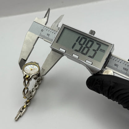 20mm Working Ladies Pulsar V401-X209 Two Tone Quartz Japan Watch 6.5 Inches