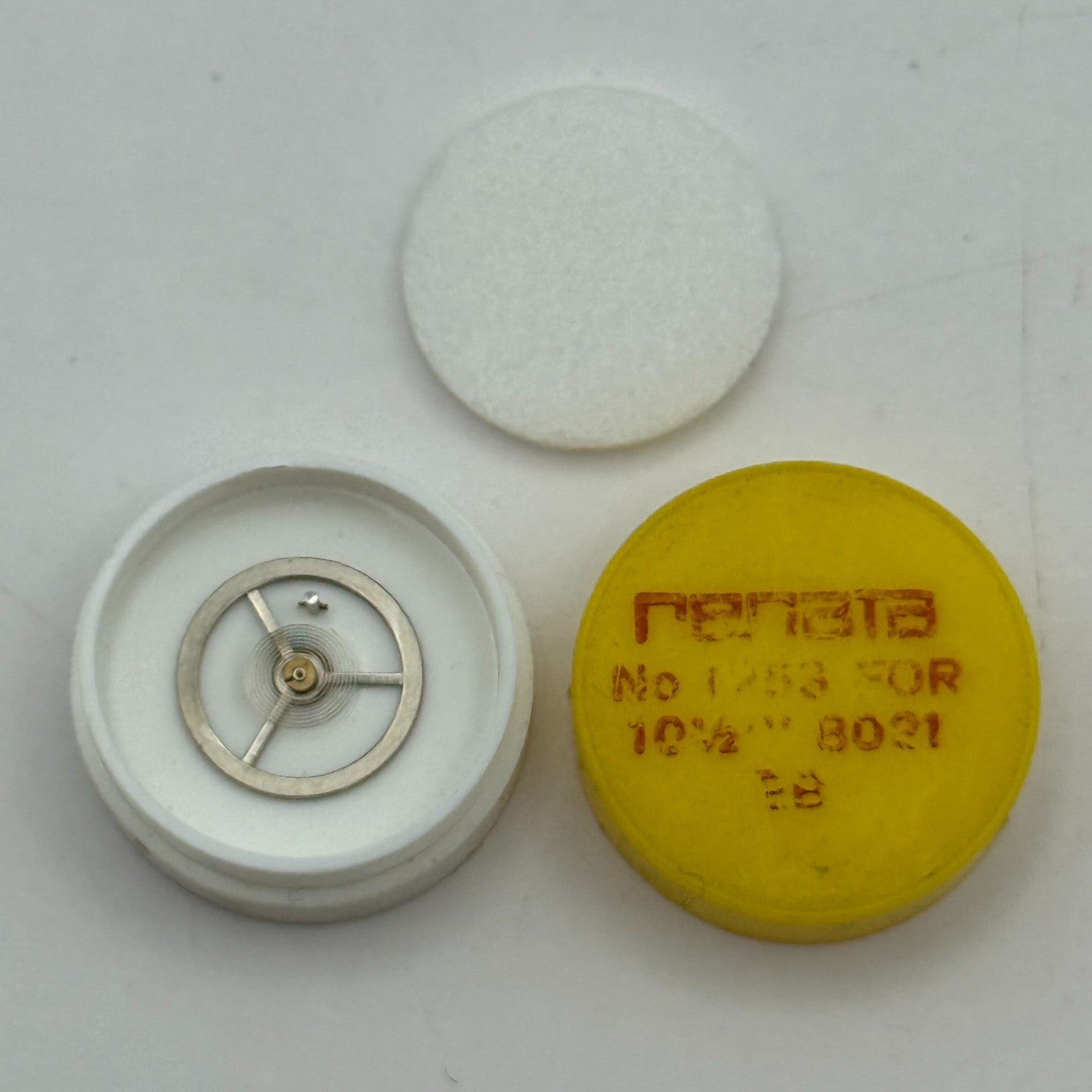 EB 8021 Balance Wheel Complete And Spring 10 1/2''' 1253 Watch Movement Parts