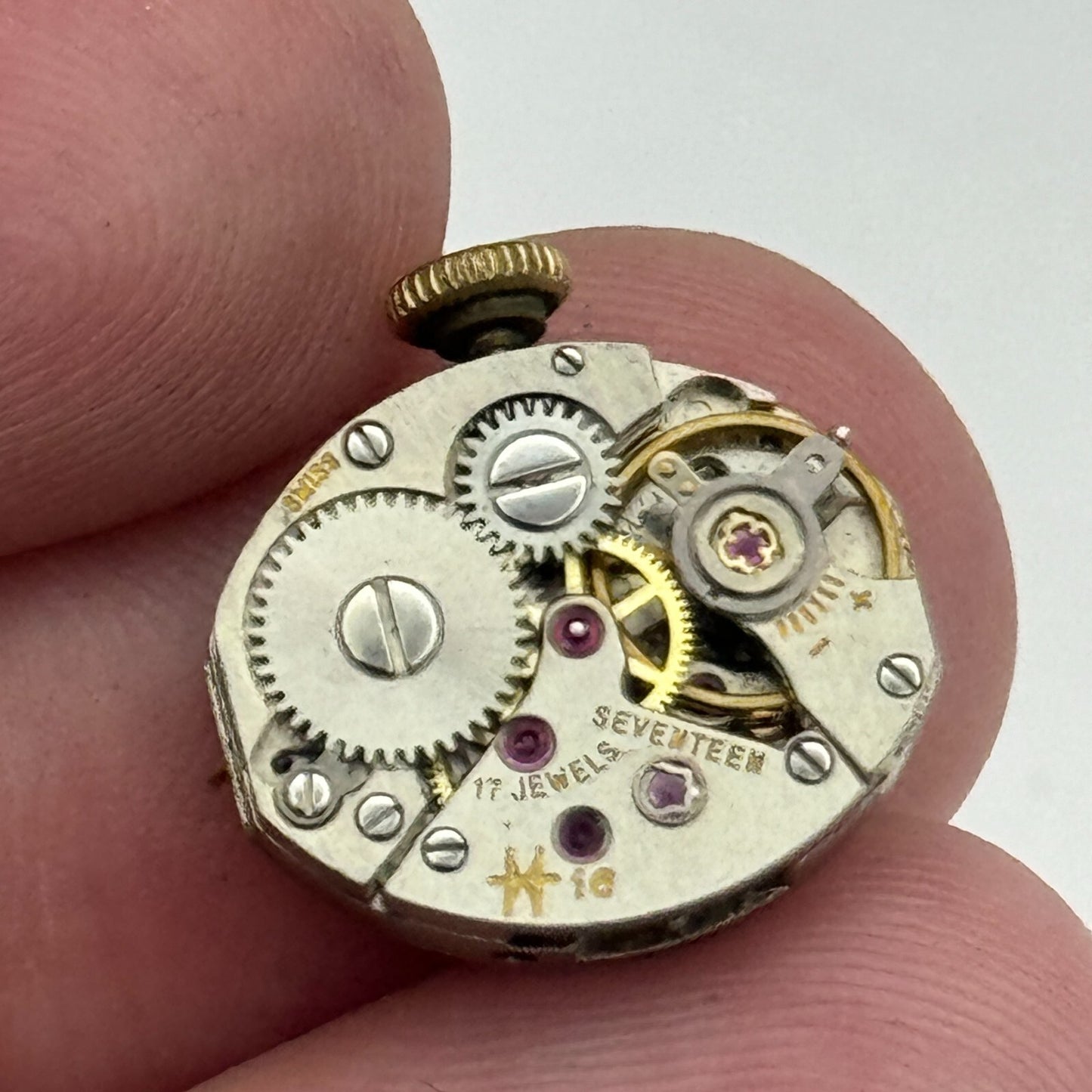 13mm Ladies Hamilton Cal 16 Swiss Manual Wind Vintage Watch Movement PARTS