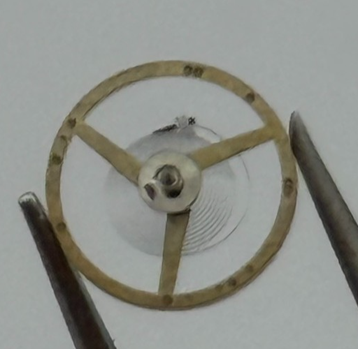 AS 1977-2 Balance Wheel Complete And Spring  1831 M Watch Movement Parts NOS