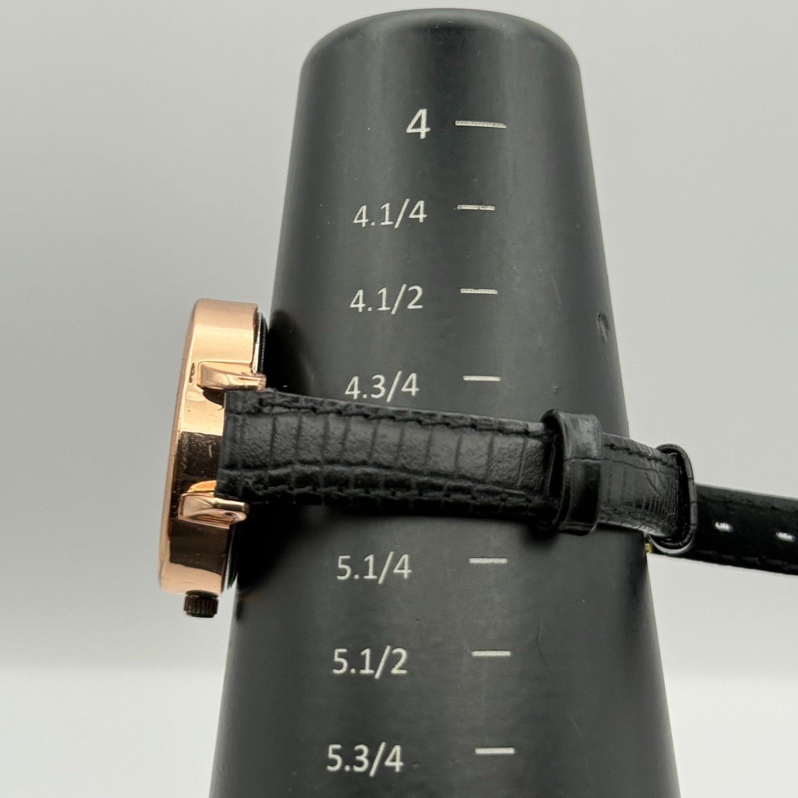 Kahuna Ladies Quartz Watch Floral Dial Black Leather Strap Working 30mm