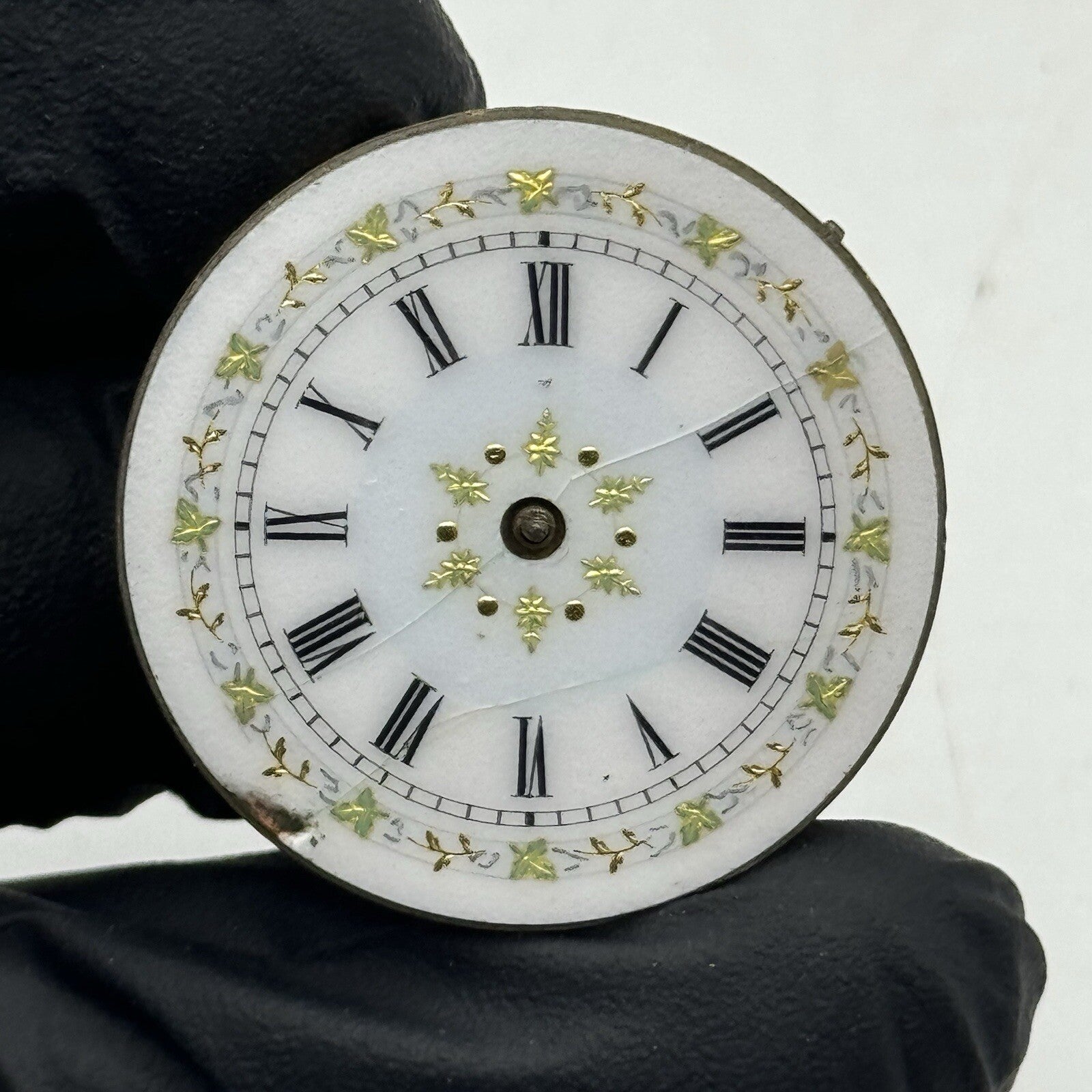 28.8mm Beautiful Patterned Dial Cylinder Pocket Watch Movement For Parts Repair