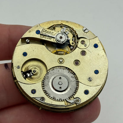45mm Open Face Unidentified Swiss Pocket Watch Movement PARTS REPAIR SPARES